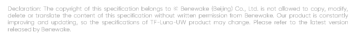 TF-Luna (underwater) Datasheet — source page 2, figure 2