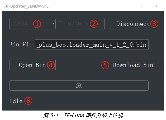 TF-Luna 用户手册 — 原文第 16 页图示 1