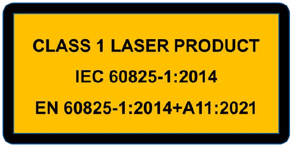 TF-UW500 Laser safety label