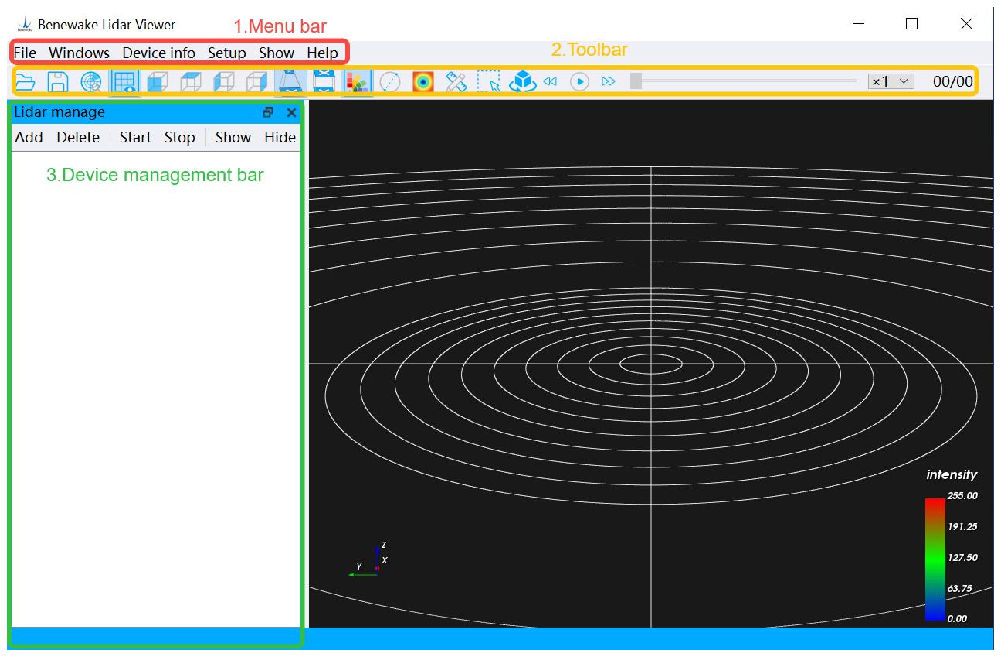Benewake LiDAR GUI Viewer User Manual — source page 7, figure 1