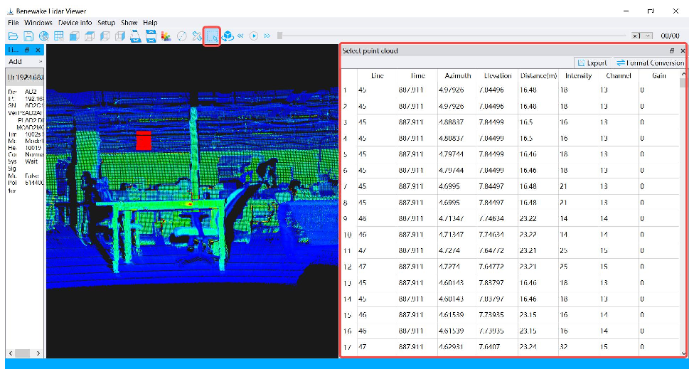 Benewake LiDAR GUI Viewer User Manual — source page 21, figure 2