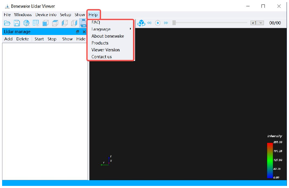 Benewake LiDAR GUI Viewer User Manual — source page 27, figure 1